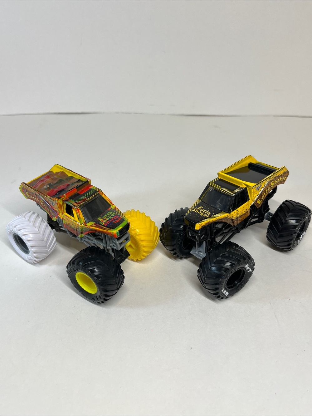 Monster Jam Truck Lot Earth Shaker Phased Out Multi-Coloured Tires Yellow Black